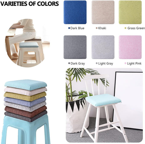 GWTYR Green,1 Pack,Bar Grass Stool Cushions Square Memory Foam Seat Cushion Soft Dining Chair Cushion, Office Chair