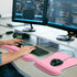PULAIXIN Ergonomic Mouse Pad Wrist Support & Keyboard Set, Cute Memory Foam Non-Slip Rubber Base, Pink