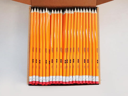 S & E TEACHER'S EDITION Woodcased #2 Pencils, Pre-sharpened, 2 HB Lead Bulk Box Pencil, Pencils No. 2, Yellow Pencils with Erasers, 200 Count by S & E TEACHER'S EDITION