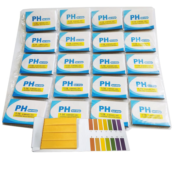 JIMITOP PH Test Strips,20 Pack Balance Strips PH Paper,for Urine,Saliva,Drinking Water,Pool,Spa,Soap,Fish Tank and