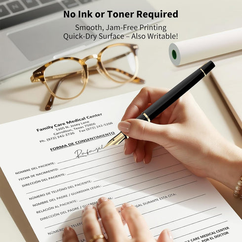 8.5''x11'' 4 100 PD-A4 Thermal Printer Paper US Letter Size, rolls, sheets, Thermal Paper Quick-Dry, Advanced Clear