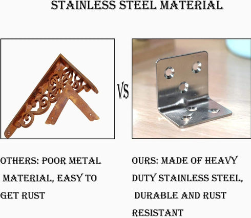 Evadow 40Pcs 1.2 1.2 1.5 90 Stainless Steel Corner Braces, x x Small Corner Bracket for Wood Furniture, Sliver Degree L