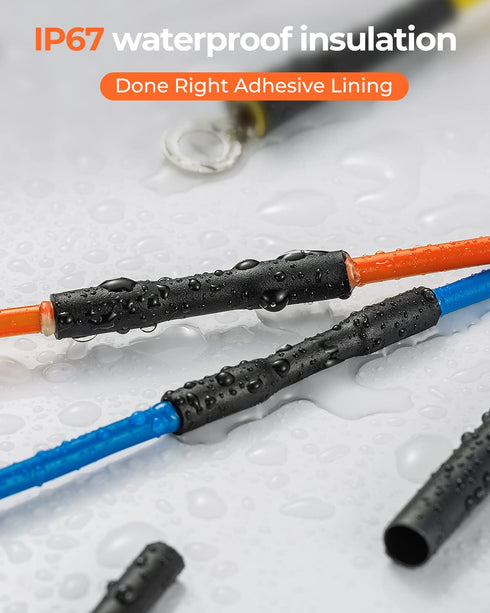 Eventronic 400 Pcs Heat Shrink Tubing Kit, 3:1 Ratio Adhesive Lined, Marine Grade Shrink Wrap