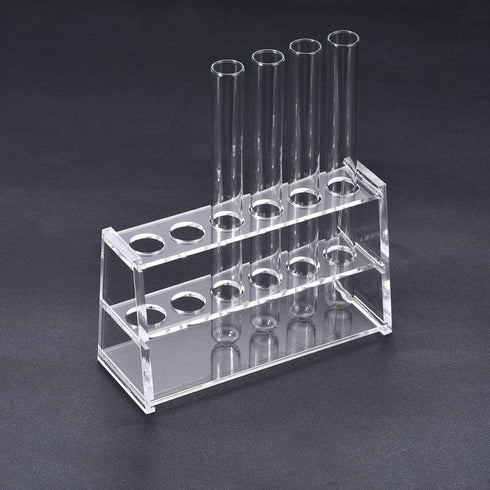 uxcell Acrylic Test Tube Holder Rack, Clear, 6 Wells for 10ml Centrifuge Tubes
