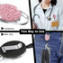 VIQWYIC 2 Pack Retractable ID Badge Holder, Bling Neck Strap Lanyard, Clear Card Holder for Office Workers (Pink&Purple)