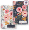 Mountain Floral 2-Pack Spiral Notebook Set, 120 College Ruled and Checklist Paper, 5.5" x 8.5"