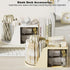 Marte Vanci Desk Organizer, Plastic Makeup Organizer with Drawers, Rotating Pen Holder, Multifunctional Desk Caddy