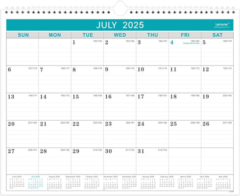 Calendar 2025-2026 - 18 Months Wall Calendar from July 2025 to December 2026 (11.5" x 14.6")