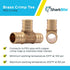 SharkBite 3/4 Inch Crimp Tee, Brass Plumbing Fitting for PEX Pipe, PE-RT