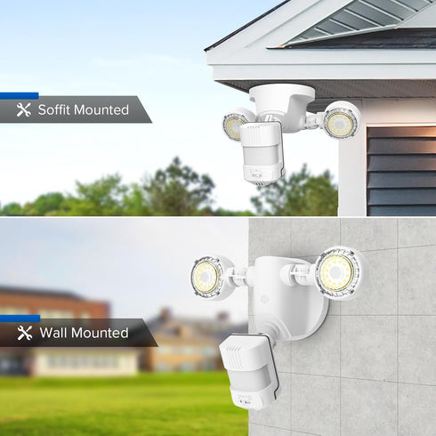 25W 3000LM 5000K 4 320Wide SANSI Upgraded Motion Sensor Outdoor Lights Flood Lights Outdoor, Dusk to Dawn Security