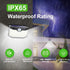120 3 IP65 6Packs, HMCITY LED Outdoor Solar Lights with Motion Sensor and Lighting Modes, Waterproof Wide Solar Wall
