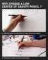 Nicpro 0.5 mm & 0.7 mm Mechanical Pencil Set with Case, MP2000 Metal Artist Pencil with 4 Tube HB 2B Lead Refills