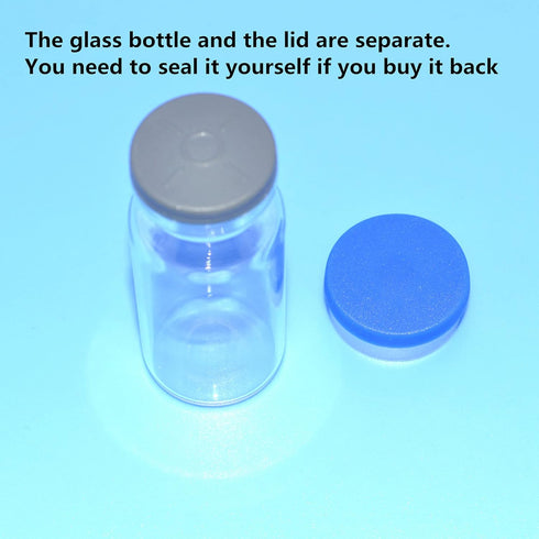10ml Glass Bottle with Lid, Transparent Vial, B-10Pcs