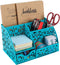 EasyPAG Desk Organizer Caddy with 6 Compartments and 1 Sliding Drawer, Dark Teal