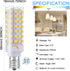 E12 Bulb Dimmable C7 Bulb E12 Bulb 60W, 4000K, T6 120V 7W 630LM E12 Bulbs 6 Pack TAIYALOO LED Equivalent to Halogen