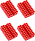 QWORK Screw Bit Holder Storage Box, 4 Pack with 33 Hole Hex Bit Holder Rack