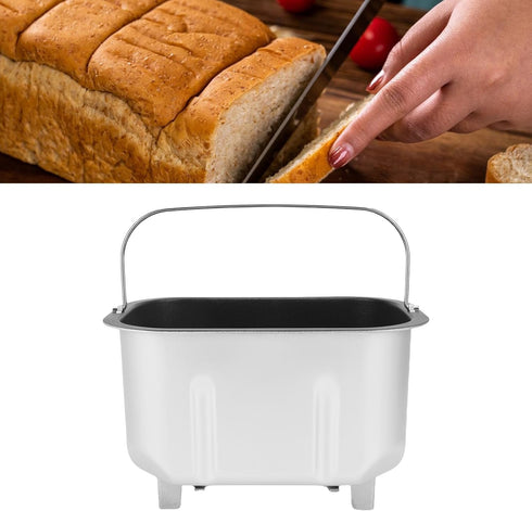 Commercial AUNMAS Bread Machine Baking Bucket, Stainless Steel Anti Stick Household Baking Bucket with Mixing Paddles