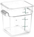 Carlisle FoodService Products Squares, Square Food Storage Container, Stackable Design for Catering, 4 Quarts, Clear
