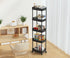 5-Tier Sooyee Plastic Rolling Utility Cart with Wheels, Multi-Functional Storage Trolley for Office, Living Room