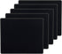 SaiTech IT 5 Pk Mouse Pad, Non-Slip Rubber Base, Waterproof Coating, Mousepads Bulk for Computers, Black