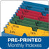 Globe Weis QuickVue Project File, Monthly Index, Letter Size, Blue (20135) - Globe-Weis/Pendaflex
