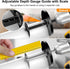 Inside Pipe Cutter for PVC Pipe, Cutter Tool Set with scale - Adjustable Depth Gauge, 6 Black Blades, 4" Black Hex Shank