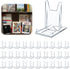 Hushee 30 Pack Acrylic Book Stand for Display Adjustable Clear Book Display Holder