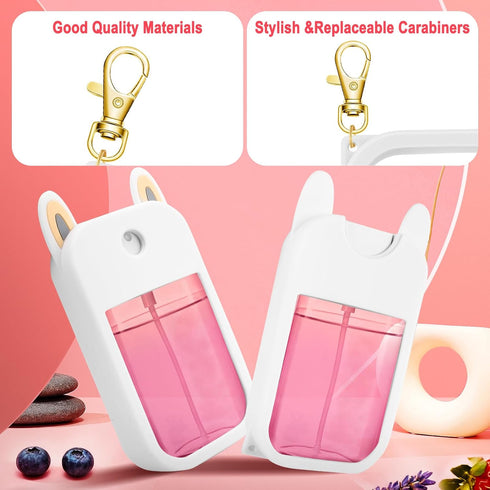 Estedro 4Pcs 1 Oz Silicone Case Compatible with Touchland Hand Sanitizer Spray Holder Portable Protective Case