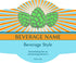 Set 30 Personalized Custom Beer Labels- of Removable and Reusable Beer Labels for Home Brewers- Hops Ribbon Blue