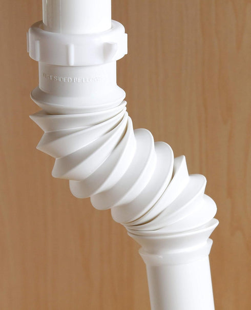 Plumb Pak PP812-5 White Flex 'N Fix Extension Tube, 1-1/4" x 9", 9" Inlet