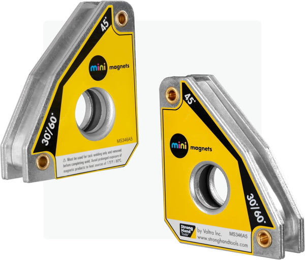 Mini Magnetic Squares, Size 2.3 x2 x.6 , Angles: 30 /60 , 45 , 90 , Light Duty (Twin Set)