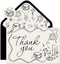 Whaline 50 Pack Wedding Thank You Cards Vintage Black Bow Cake Thank