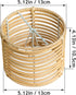 Eusamxon shade,Set 2 mini lamp shade Unique bell boho wicker lamp of rattan clip-on lamp shades for Wall sconce