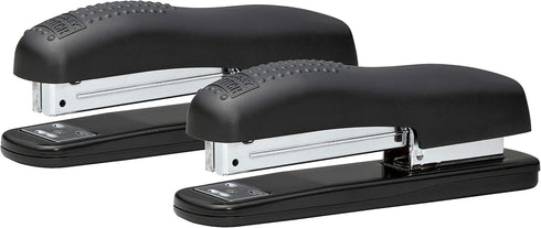 Bostitch Office Ergonomic Desktop Stapler, 20 Sheet Capacity, Black, 2-Pack