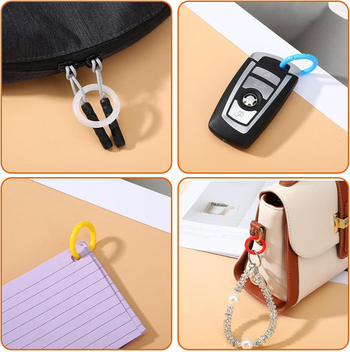 Yuanchu 200 0.8 Inch Pcs Loose Leaf Binder Rings, Colorful Book Plastics Notebook Paper Ring Loose Leaf Rings