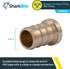 SharkBite 1/2 Inch Crimp Plug, Pack of 5, Brass Plumbing Fitting, PEX Pipe, PE-RT, UC514LFA5 by SharkBite