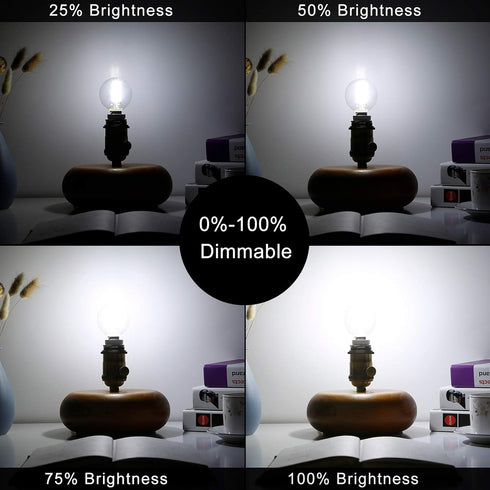 Dimmable e12 Bulb g16.5 Bulbs g16 Bulbs 4W=40W Bulb 5000K 400lm ac120v g50 Bulbs Bulbs 6Pack LiteHistory led led Light