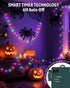 Kelumi 9.8ft 30 Halloween String Lights Battery Operated, Orange Purple and Green Fairy Lights with Timer Waterproof