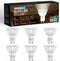 Torkase GU10 LED Bulbs, 5W 50W Equivalent, 2700K Warm White, 120V 500LM Dimmable Track Light, 6 Pack