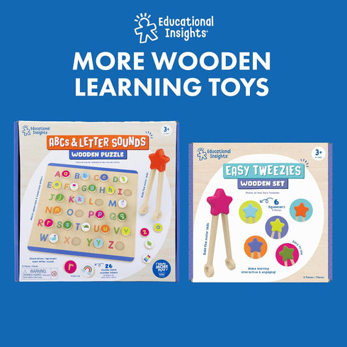 Count Set Counting Sets 3+ Educational Insights & Match Wooden Toys for Kids, Preschool Math Manipulatives & Fine Motor