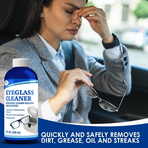 (1) NORTHWEST ENTERPRISES Ultrasonic Eyeglass Cleaner Solution. Concentrated Ultrasonic Glasses Cleaner for use