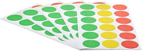 Emraw Assorted Color Round Labels (3/4") - Includes Green, Yellow & Red, 306 Labels Per Pack (3-Pack)
