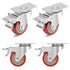 3 Inch Industrial Heavy Duty Swivel Caster Wheels, Set of 4 with Brake, Load Capacity 1600lbs for Various Applications