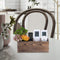 WuGeShop Wood Remote Control Holder - 4 Compartments Rustic Wooden Table Caddy for TV Remote, Phones, Stationery,
