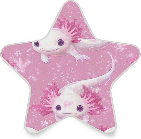 Burbuja Kawaii Axolotl LED Night Light Plug into Wall 0.2W Star-Shaped Nightlight Dusk