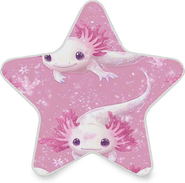Burbuja Kawaii Axolotl LED Night Light Plug into Wall 0.2W Star-Shaped Nightlight Dusk