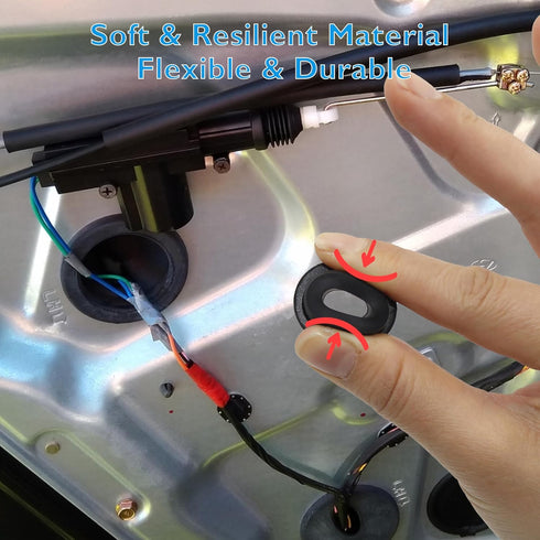 110PCS Grommets Grommet Tophat Silicone Rubber for Wiring Assortment Kit, Waterproof Automotive Firewall Wire Cable