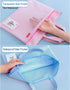 Pendancy Mesh Zipper Pouch 11x13.7 in, Large Waterproof File Bag with Handle, A4 Size Document Storage for Travel