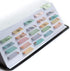 DiverseBee Laminated Planner Monthly Tabs, 24 Peel and Stick Tabs for Notebooks (12 Month Tabs and 12 Blank Tabs) -