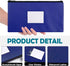 6 Pack 11.25"x6.25" Set Blue Money Bags with Zipper, Bank Deposit Bags, Durable Leatherette Cash Pouch for Business